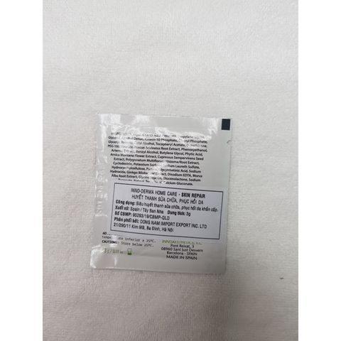 HÀNG CÔNG TY - Minisize 3g - Kem K Inno Kem Dưỡng Sửa Chữa Phục Hồi Da Khẩn Cấp Innoaesthetics Inno-Derma Skin Repair