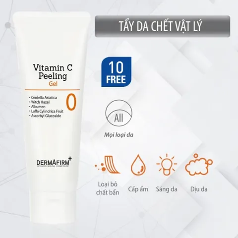 Tẩy da chết Dermafirm Vitamin C Peeling Gel tẩy da chết vật lý - 100g