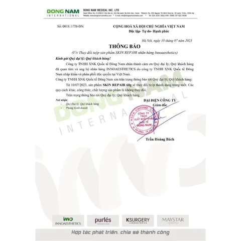 Kem K Inno Kem Dưỡng Inno Skin Repair Sửa Chữa Phục Hồi Da Khẩn Cấp Innoaesthetics Inno-Derma Skin Repair 60g