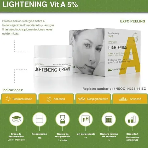 HÀNG CÔNG TY -Kem Inno Peel A Hoạt Chất Vitamin A 5% Innoaesthetics Inno LIGHTENING Tái Tạo Đều Màu Da Giảm Mụn Thâm Mụn