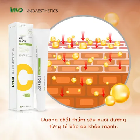 HÀNG CÔNG TY-Kem Siêu Trẻ Hoá Toàn Diện Căng Bóng Trắng Sáng Da Innoaesthetics INNO-DERMA Home Care Age Rescue 24h Cream