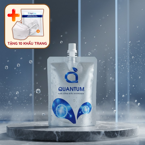 10 Túi Nước Quantum Hydrogen - Nước Ion Kiềm, Hỗ Trợ Chống Oxy Hóa, Cân Bằng pH