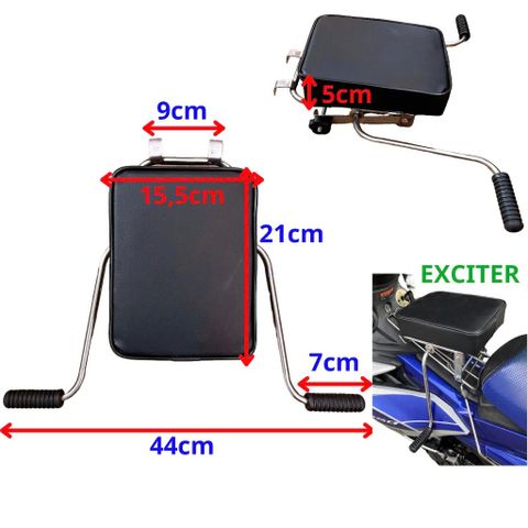 Ghế Đôn ngồi xe Số: Wave,Dream,Sirius…Dành cho bé trên 2 tuổi inox chắc chắn
