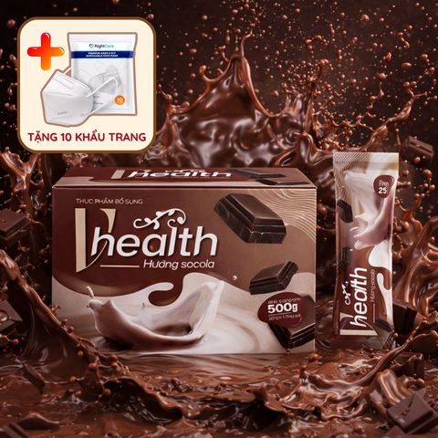 Vhealth - Sữa Dinh Dưỡng Vị Socola Bổ Sung Dinh Dưỡng Tăng Cân, Giảm Cân Lành Mạnh