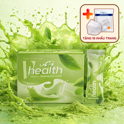 Sữa Matcha Vhealth - Dinh Dưỡng Lành Mạnh, Hỗ Trợ Kiểm Soát Cân Nặng, Tăng Cường Đề Kháng, Tiện Lợi Pha Chế Nhanh Chóng
