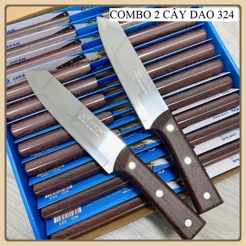 ( COMBO 3) Cây Dao Cán Gỗ Cắt Gọt Trái Cây, Rau Củ Siêu Bén, Dao Japan Cán Gỗ