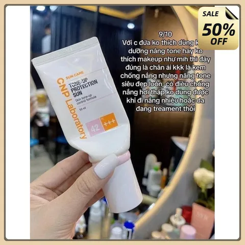 Kem chống nắng nâng tông da CNP Laboratory Tone-Up Protection Sun - Chỉ số chống nắng cao