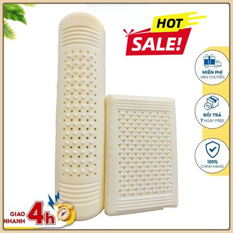 Gối ôm cao su, Gối nằm cao su non nguyên khối hàng VN cao cấp, không màu không mùi