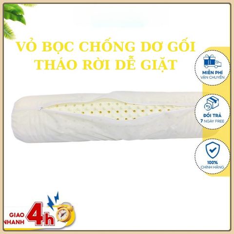 Gối ôm cao su, Gối nằm cao su non nguyên khối hàng VN cao cấp, không màu không mùi