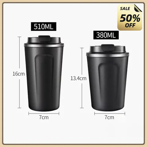 Cốc giữ nhiệt 510ml inox 304 cao cấp, vỏ chống xước, kiểu dáng hiện đại, tinh tế