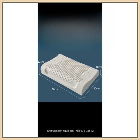 Gối cao su non massage , gối cao su có lỗ thông hơi ,gối công thái học giúp ngủ ngon,lưu thông ĐX 40x60