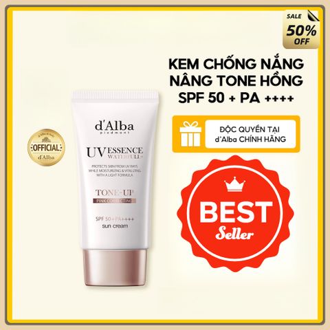 Kem chống nắng nâng tông da Waterfull Tone-up Sun Cream SPF 50+ 50ml - [d'Alba Official]