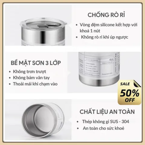 Ly giữ nhiệt iced americano inox 304 cao cấp chống gỉ 600ml, cốc uống nước giữ nhiệt có ống hút tiện lợi