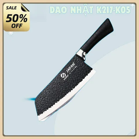 Combo 2 dao thép nhật nhà bếp siêu bén lưỡi vân chống dính,Combo 2 Dao Nhật vân Gỗ