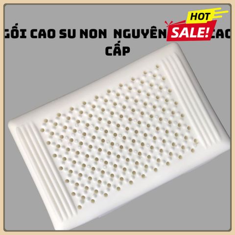 [BH 1NĂM] Gối Cao Su Ôm Đúc Nguyên Khối 100% cao su thiên nhiên Cao Cấp Có Gai Massage Vai Cổ Gáy, hỗ trợ vai gáy