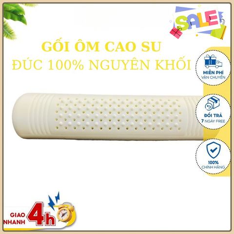 Ruột gối ôm cao su non nguyên khối size 35x100cm, chất liệu đàn hồi chống xẹp lún rất tốt - GỐI ÔM CAO SU NON
