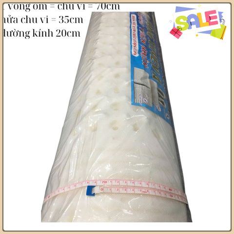 Ruột gối ôm cao su non nguyên khối size 35x100cm, chất liệu đàn hồi chống xẹp lún rất tốt - GỐI ÔM CAO SU NON