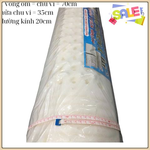 Ruột gối ôm cao su non nguyên khối size 35x100cm, chất liệu đàn hồi chống xẹp lún rất tốt - GỐI ÔM CAO SU NON