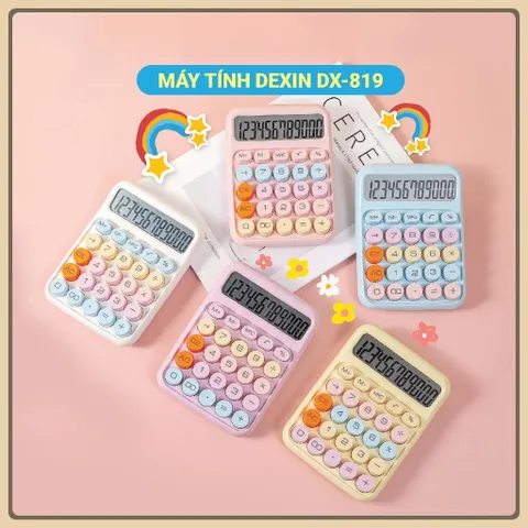 Máy tính cầm tay, máy tính bỏ túi phím cơ (không bao gồm pin) nhiều màu sắc xinh xắn, thiết kế nhỏ gọn