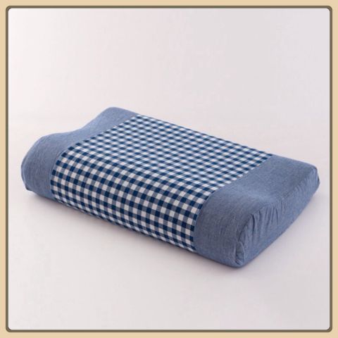 Gối cao su non kẻ người lớn kèm vỏ gối kích thước 30x50cm,gối cao su lượn