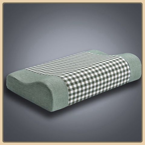 Gối cao su non kẻ người lớn kèm vỏ gối kích thước 30x50cm,gối cao su lượn