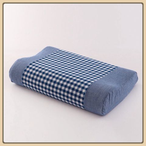 Gối cao su non kẻ người lớn kèm vỏ gối kích thước 30x50cm,gối cao su lượn