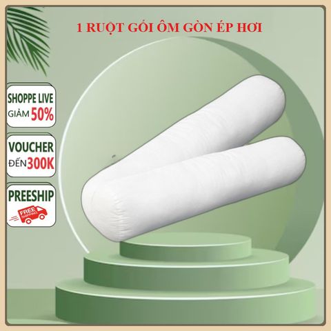 Ruột gối ôm dài 100% gòn nhân tạo vải thoáng khí, hút mồ hôi,gối ôm ép hơi