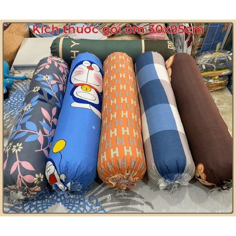 Ruột Gối Ôm Dài Ép Hơi Bông Gòn Size 35 x 100cm Có Khoá Kéo, vỏ gối ôm mẫu ngẫu nhiên