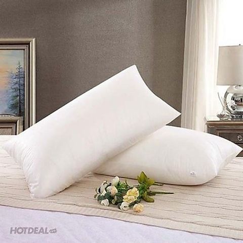 Combo 2 gối nằm ép hơi cao cấp có khóa kéo, bộ hai ruột gối nằm gòn