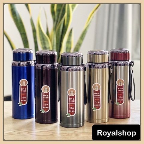 Bình Giữ Nhiệt Nóng - Lạnh cao cấp - Inox 316 loại 1000ml loại  nắp kim cương
