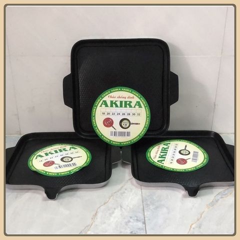 VỈ Nướng Chống Dính, Không Khói Vuông (30cm) - Chảo nướng chống dính BBQ tại nhà bền đẹp