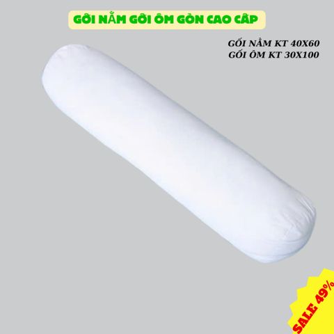 Ruột gối ôm người lớn kích thước 27x100cm 100% gòn nhân tạo vải thoáng khí, combo 2 gối nằm hút mồ hôi