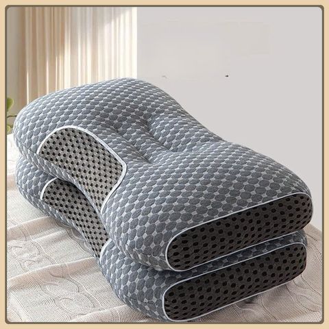 ComBo 2 Gối Massage, Gối Mát-Xa Công Thái Học 500g Giúp Nâng Đỡ Cổ Chống Đau Mói Cổ Vai Gáy Kích Thước 40x60cmcm