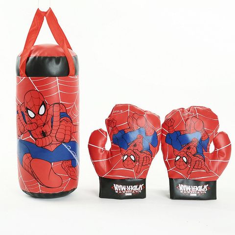 Túi Đấm Bốc Boxing Người Nhện + Tặng 2 Găng Tay Cho Bé chất liệu da mềm an toàn cho bé khi chơi