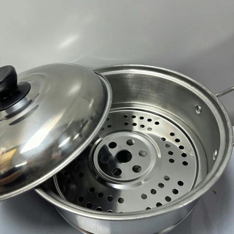 Nồi Hấp 20cm  tặng  kèm xửng hấp tiện lợi  nồi hấp inox mini nồi nhỏ  tiện cho gia đình ít người  và hấp thức ăn nhỏ