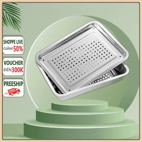 Khay úp ly trà inox 26 x 36cm,mâm úp ly inox cao cấp