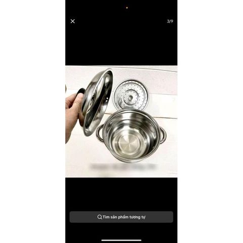 Nồi Hấp 20cm  tặng  kèm xửng hấp tiện lợi  nồi hấp inox mini nồi nhỏ  tiện cho gia đình ít người  và hấp thức ăn nhỏ