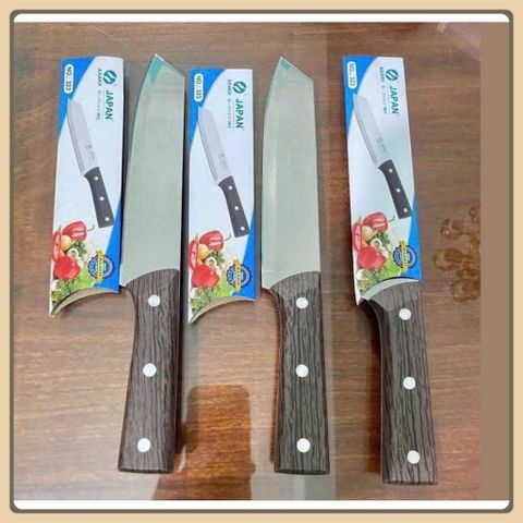 Bộ 3 Dao Nhật ASAKH JAPAN 324 Cán gỗ chiều dài 28cm siêu bén