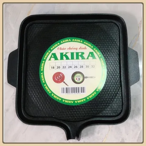 Vỉ nướng chống dính 30cm TÂN THÁI GIA - Khay nướng BBQ tròn và vuông-nướng thịt