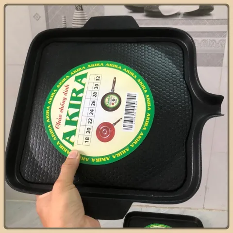 Vỉ nướng chống dính 30cm TÂN THÁI GIA - Khay nướng BBQ tròn và vuông-nướng thịt
