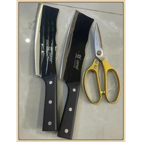 COMBO 2 DAO JAPAN THÉP KHÔNG GỈ + 1 KÉO NHẬT SK5