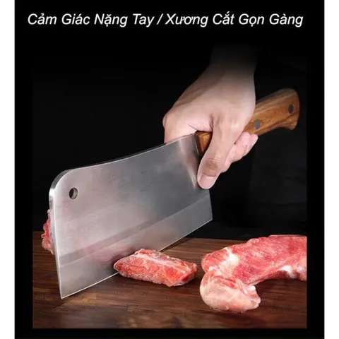 Dao Bếp Nhật Chặt Xương Seki Nhật Bản, Dao Chặt Thái Xương Đúc Nguyên Khối Inox 304 Không Gỉ