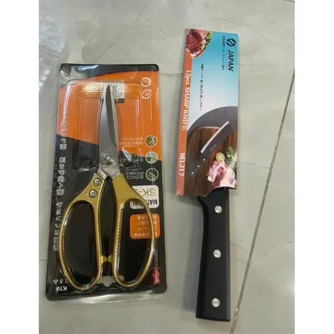 COMBO 2 DAO JAPAN THÉP KHÔNG GỈ + 1 KÉO NHẬT SK5