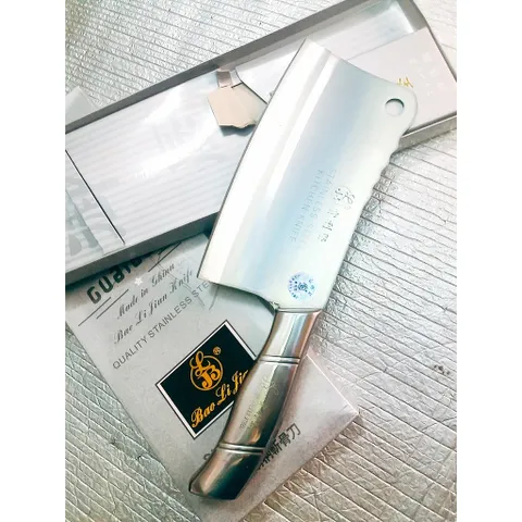Dao Bếp Nhật Chặt Xương Seki Nhật Bản, Dao Chặt Thái Xương Đúc Nguyên Khối Inox 304 Không Gỉ