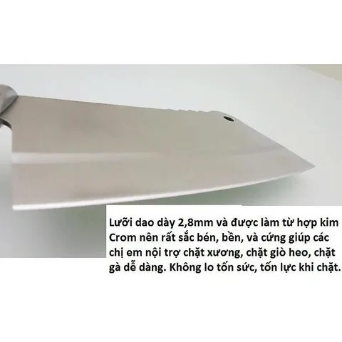 Dao Bếp Nhật Chặt Xương Seki Nhật Bản, Dao Chặt Thái Xương Đúc Nguyên Khối Inox 304 Không Gỉ