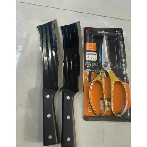 COMBO 2 DAO JAPAN THÉP KHÔNG GỈ + 1 KÉO NHẬT SK5