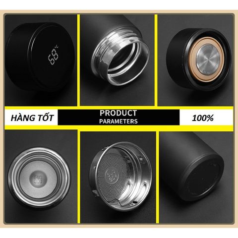 Bình giữ nhiệt thông minh có hiển thị nhiệt độ nước, Bình giữ nhiệt 500ml, Bình giữ nhiệt inox hiển thị nhiệt độ