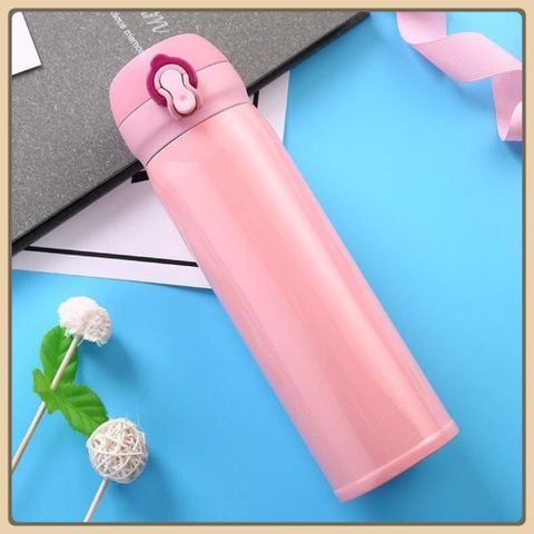 Bình giữ nhiệt 500ml inox 304 thiết kế nắp bật và khóa gài bình giữ nhiệt cho bé cao cấp - Bình Nước Giữ Nhiệt