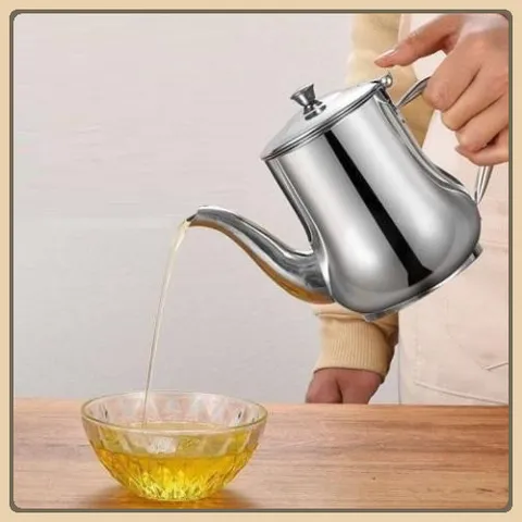 Ấm Pha Trà Eo Inox sáng bóng Phù Hợp Cho Quán Ăn, Quán Nước, Cà Phê Nhiều Dung Tích inox