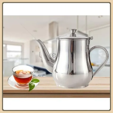 Ấm Pha Trà Eo Inox sáng bóng Phù Hợp Cho Quán Ăn, Quán Nước, Cà Phê Nhiều Dung Tích inox